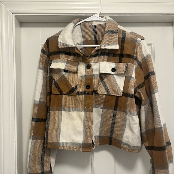 Plaid Cropped Jacket - Picture 2 of 2